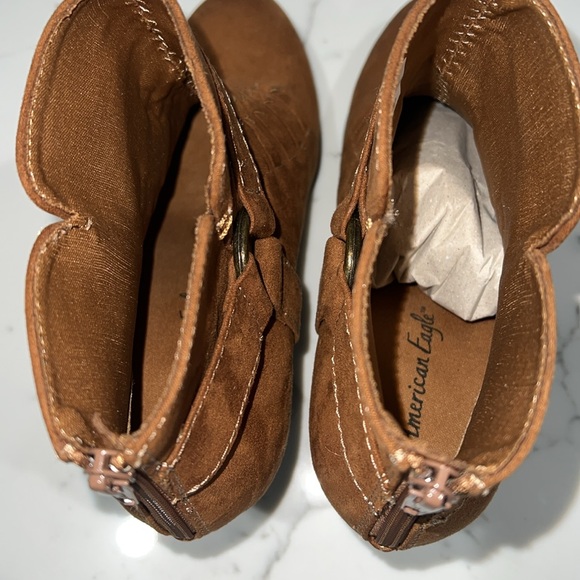 American Eagle Heeled Ankle Boots, Brown, Size 9.5 - Picture 8 of 11